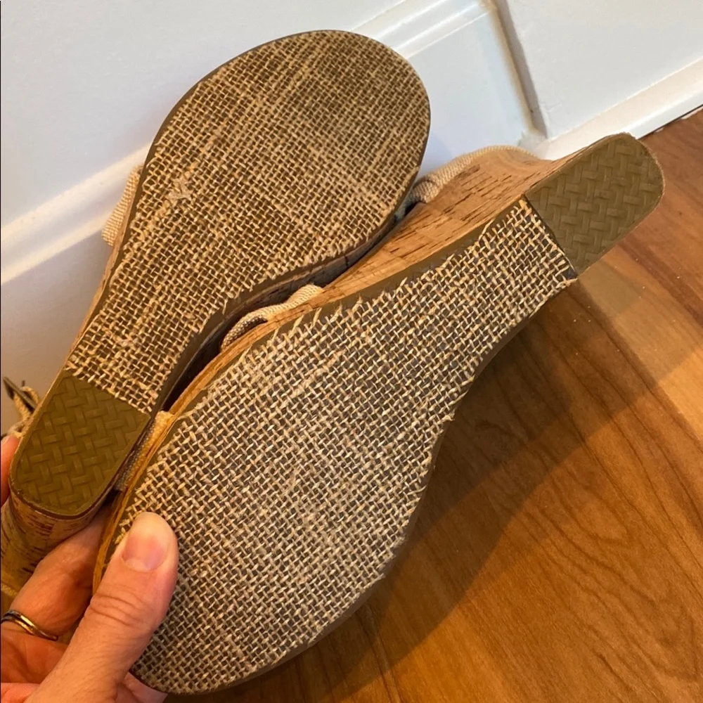 EUC Toms Cork Wedge Strappy Sandals - Picture 7 of 13